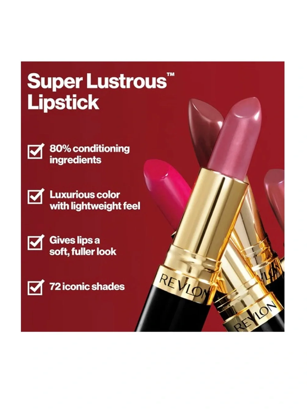 Revlon Super Lustrous Pearl Lipstick, (#043 Midnight Mystery Pearl) (NWT)
